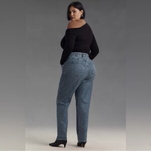 NWT Good American Good Icon
Rhinestone High-Rise Straight-Leg Jeans size 18